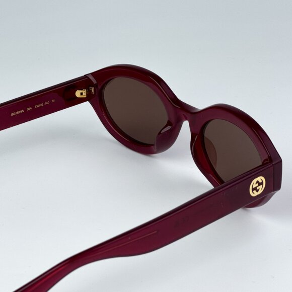 Gucci GG1579S  004 BRAND NEW Sunglasses Fuchsia Brown  Unisex Oval main image 4
